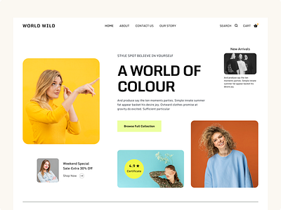 Website: Landing Page clean elegent fashion landing page minimalist modern online research shopify trand ui ux wabsite web design