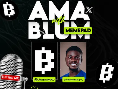 Flyer for Blum X Isaac Oladipupo branding graphic design