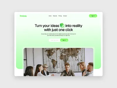Innova design figma framer landing page ui visuak visual web