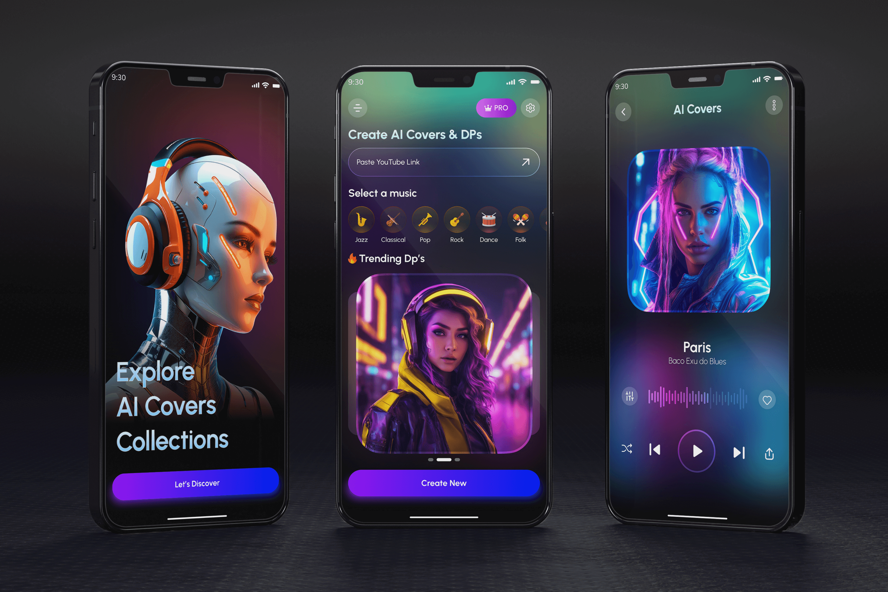 Ai Covers & Profile Images Generation ai ai photo interface design ui ux