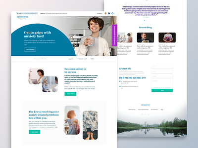 Counselling & Therapy - Website Design adobe xd agency branding call to action clean counselling design design service graphic design health healthcare logo psycotherapy therapy ui uiux ux website website design white