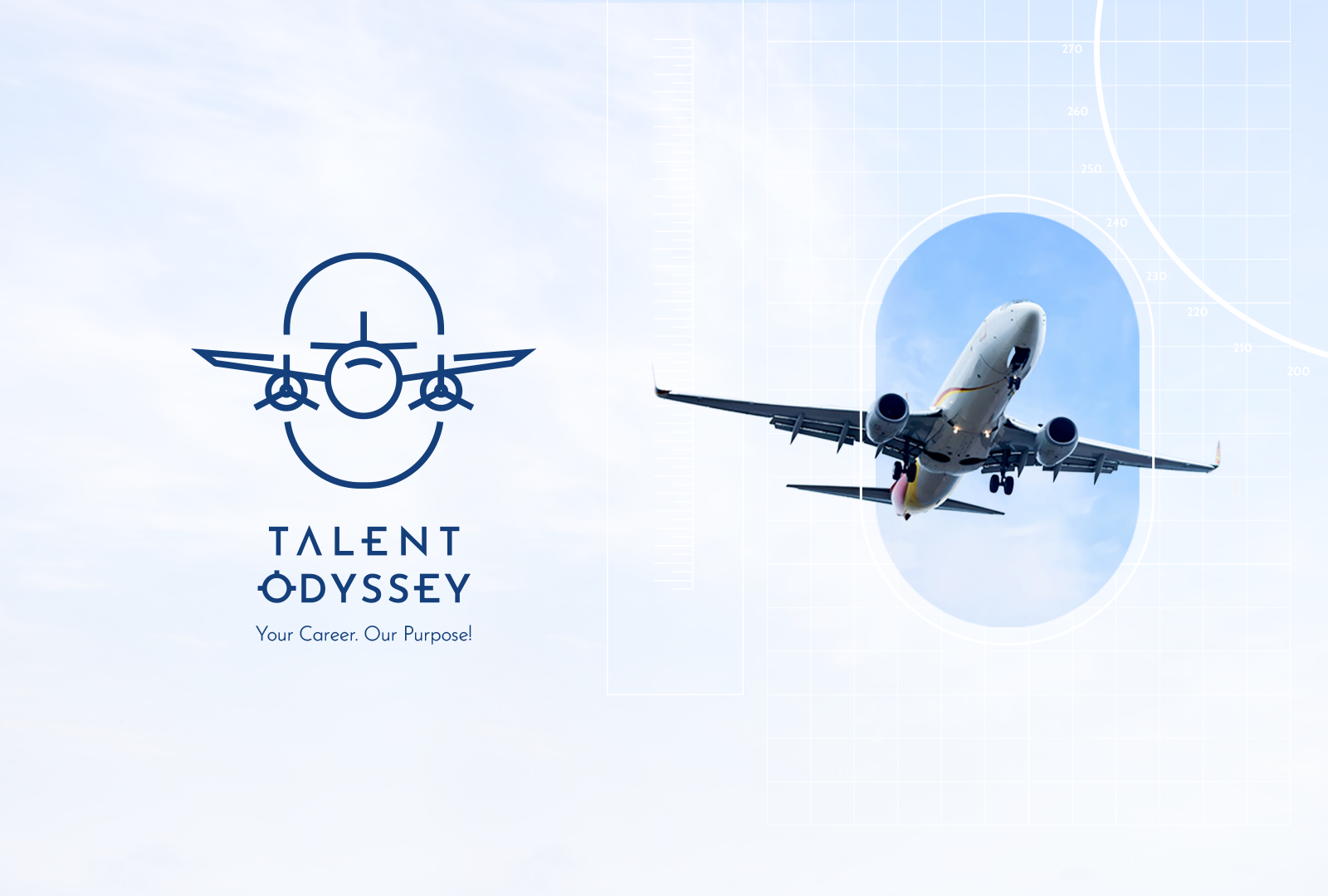 Talent Odyssey - recruitment of staff for the aviation industry aeroplane airplane aviation branding aviation branding plane flight fly log pilot logo logo airplane logo aviation logo branding plane logo flight logo plane plane typ typography
