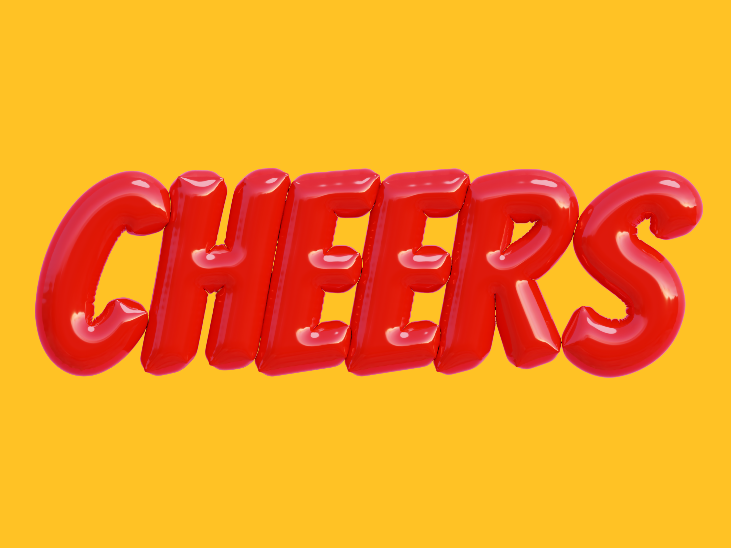 Example of 3D Inflated Text Balloon Effect 