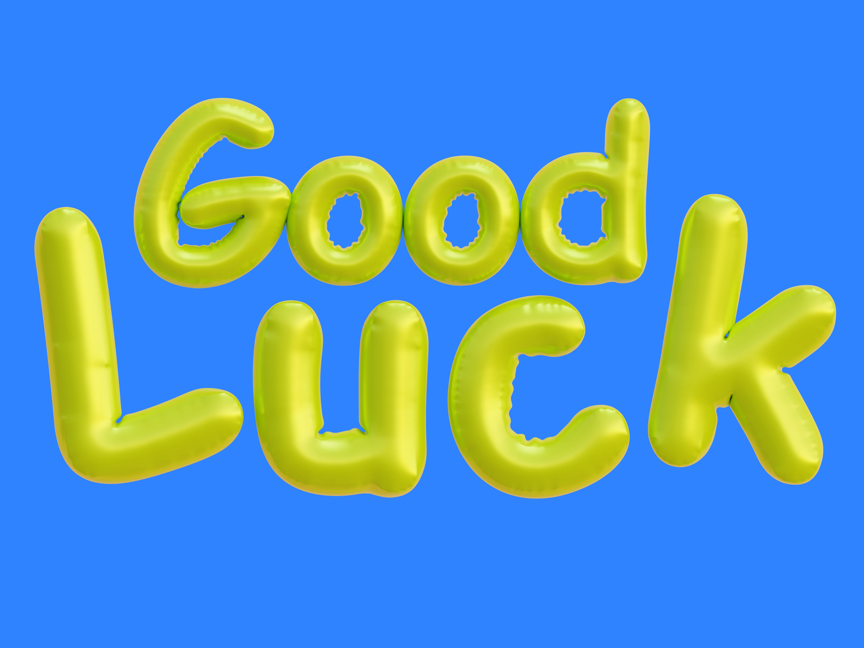 Example of 3D Inflated Text Balloon Effect 