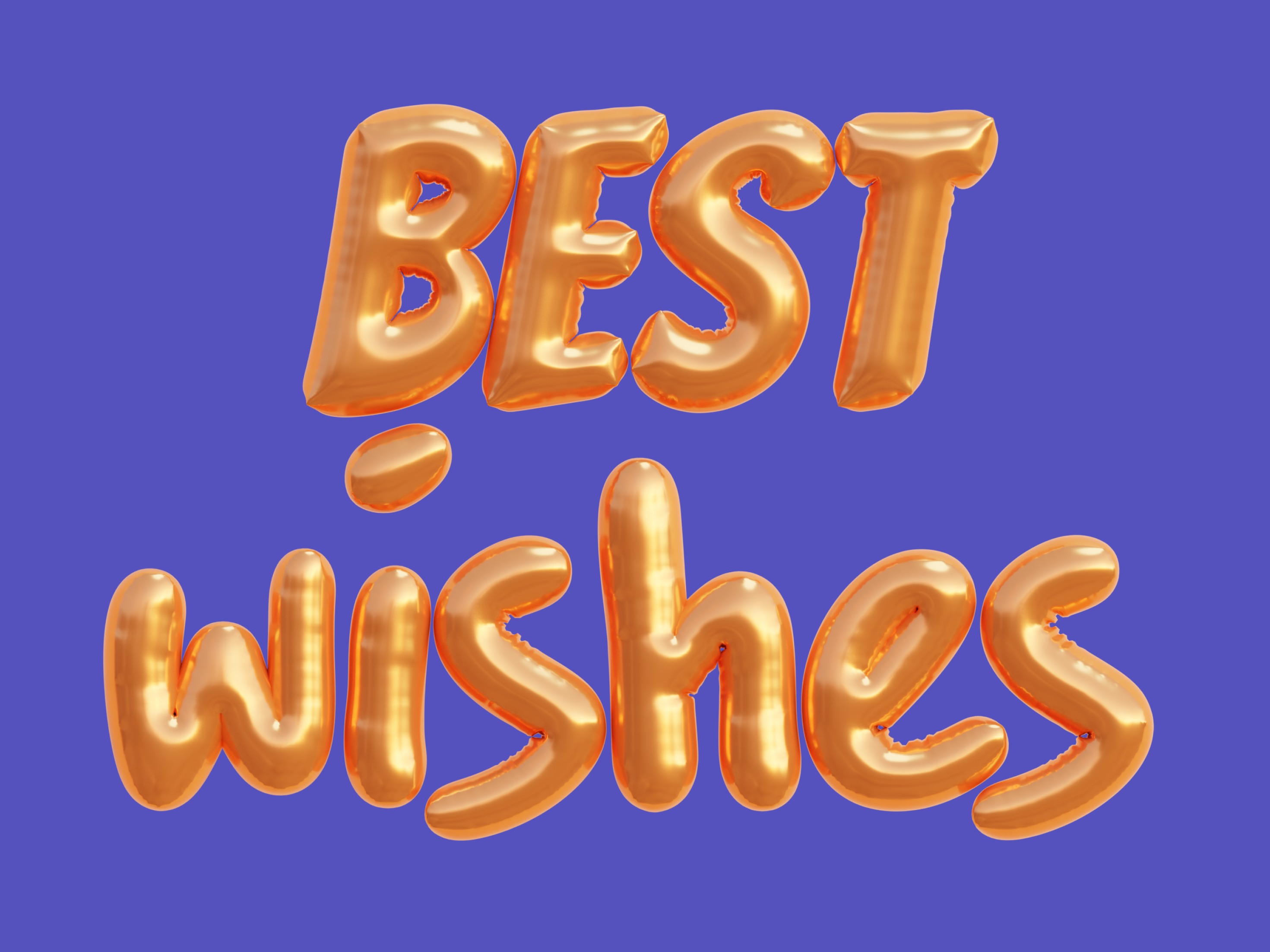Example of 3D Inflated Text Balloon Effect 