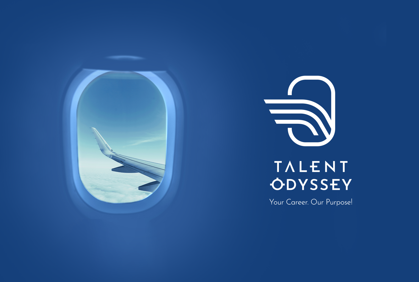 Talent Odyssey - recruitment of staff for the aviation industry aeroplane airplane aviation branding flight logo logo airplane logo aviation logo brand plane logo branding plane logo fly logo pilot logo plane pilot school plane typography vector