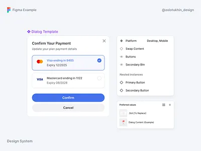Example - Slots are in Action design design system modal tip tutorial ui ui ux ui design uidesign uiux ux design uxdesign