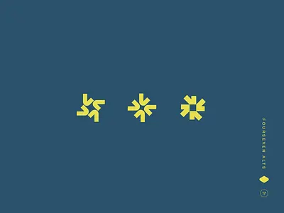 7777 Alts 4 7 badge branding flat four geometric graphic design icon lockup logo mark minimal numbers seven symbol