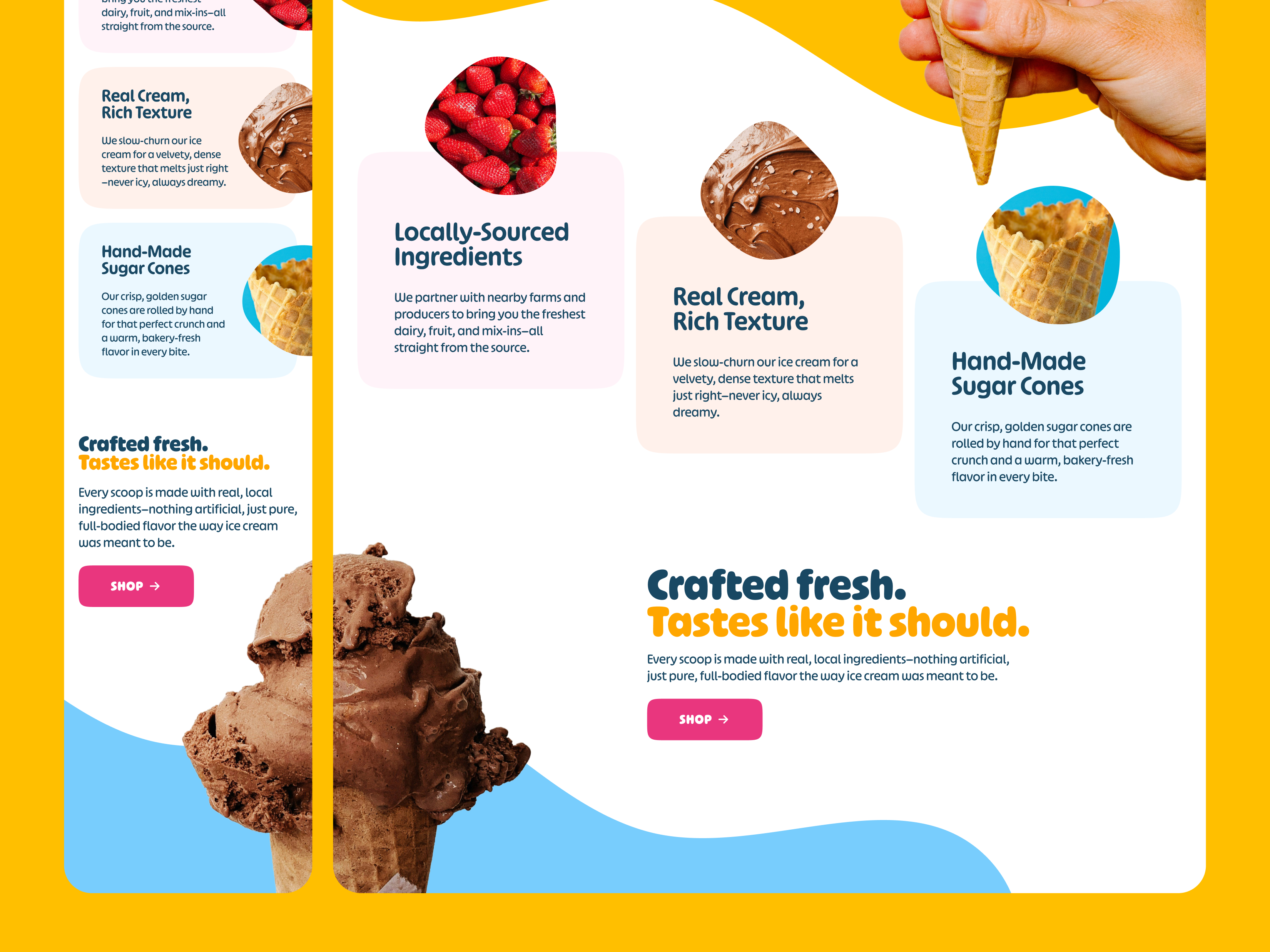 Ice Cream Website Exploration branding ui web design