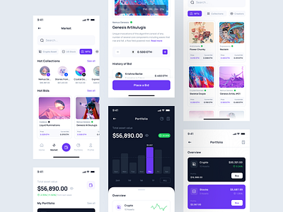 Finline - Investment & Finance App UI Kit credit card crypto cryptocurrency finance financial fintech gold graphic design investment mobile design nft payment stock ui ui kit ui8 uidesign uikit unpixel ux