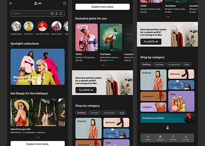 Fashion App Concept app beauty branding design fashion graphic design shopping styles trendy ui ux