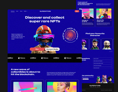 Super Rare NFT branding design illustration ui ux web