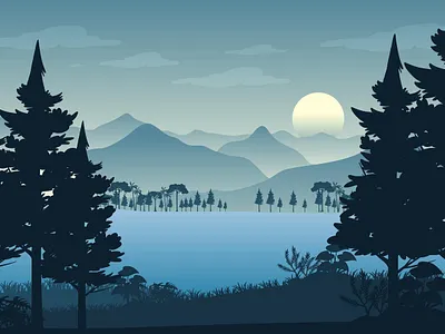 Illustration adobe illustrator designs graphic design illustration landscape illustration mountain illustration portrait illustration ui