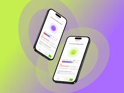 Mood & Feedback Tracking – Mobile UI Concept application feedback feel feelling figma graphic design mental health app minimal design mobile app motion motion graphics notification ui ux ux design ux ui vote voting