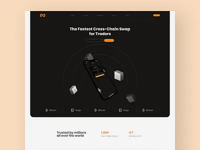 SwapFast Landing Page crypto dex crypto swap design illustration landing page product design ui web3 web3 design