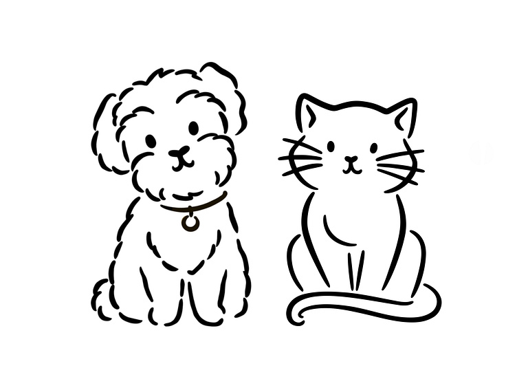 dog-and-cat-logo-line-art-illustration-for-the-pet-food-web-shop-by