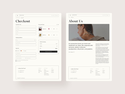 E-commerce Bag Store. Redesign Concept — 02 about us checkout fashion minimalism ui