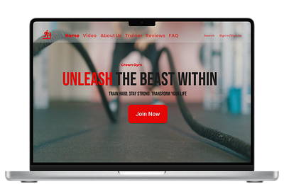 Gym Landing page design gym landingpage project ui uiux ux web design website