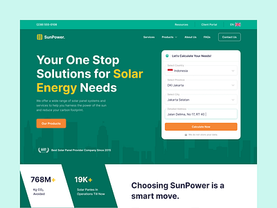 SunPower - Solar Panel Provider Website clean components design system energy form green energy landing page solar panel solar panel website sun ui ui component uidesign uidesigner uiux uiuxdesign userinterface website website design website ui