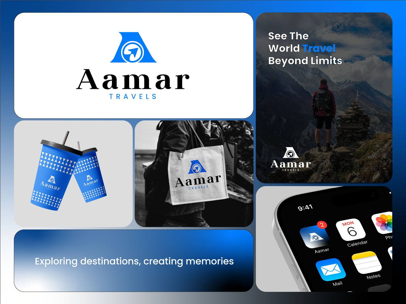 Aamar Travels I Logo & Branding Design air air logo airplane logo brand identity branding logo logo design modern logo plane plane logo social media design travel travel agency travel brand travel logo travelling unique logo visiual identity visual