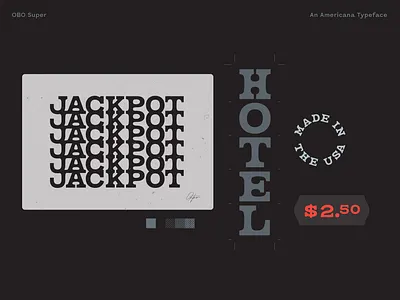 OBO Super Typeface americana black design font hotel red retro type typeface typography vintage