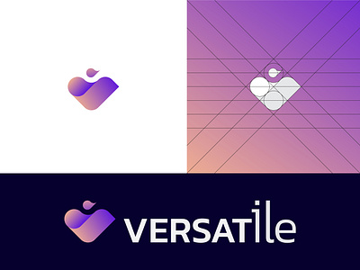 versatile Logo V letter mark abstract branding business logo concept full branding gradient letter logo logo logo makar logo presentation mark marketing logo modern simple logo symbol tech company v letter versatile