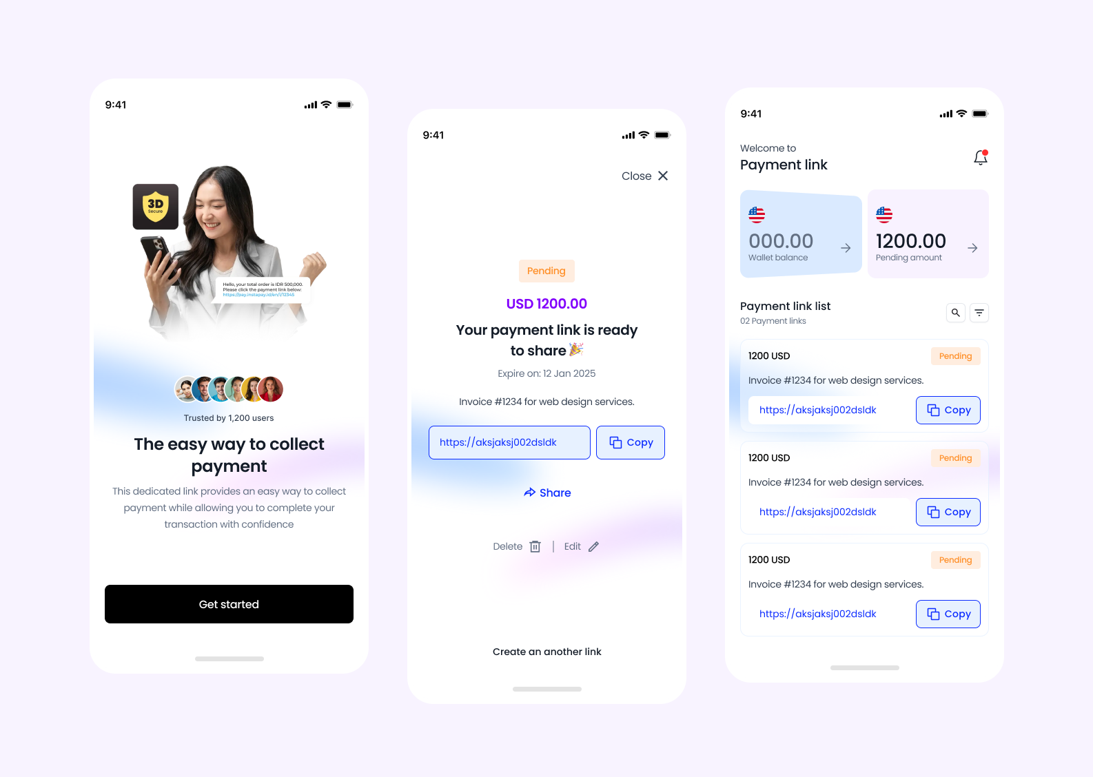 Payment link design concept app app design design design trend figma fintech app fintech design minimal design paymentlink uidesign uiux