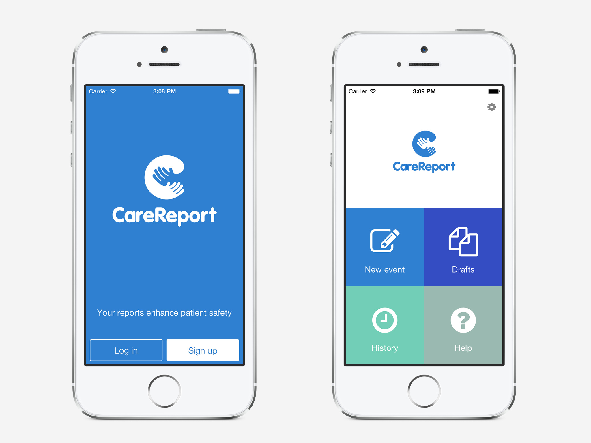 Logo, mobile app, web design and build – Care Report healthcare app branding dashboard design graphic design logo logo design mobile app typography ui ux