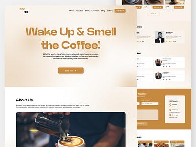 Coffee Shop | Landing Page Design coffee shop landing page landing page design ui design website design