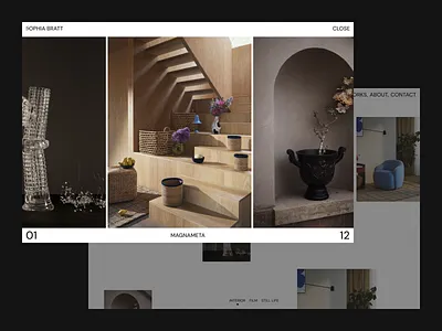 Website for Interior Stylist & Designer branding desktop grid interior layout logo portfolio typography ui ui design ux ux design web web design website