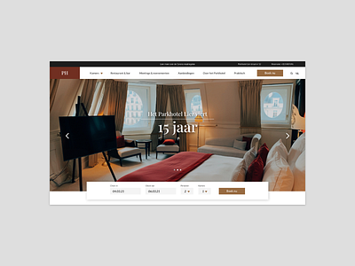 Parkhotel landing page concept adobe xd booking branding calendar concept desktop hotel interfacedesign ipad landing page mobile responsive tourism ui webdesign