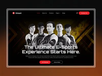 Zaispot - eSports Team Website Design business website design creative web design esports website esportswebsitedesign esportswebsitetemplates gaming website gamingwebdesign gamingwebsitetemplates landing page minimal design responsive design template design ui kit uiux design uiux designer web development webflow template website concept website design website template