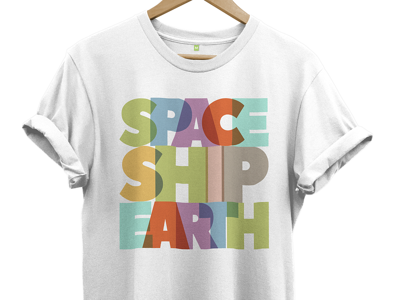 Spaceship earth climate change earth environment nature spaceship tshirt tshirt design typo yanmos