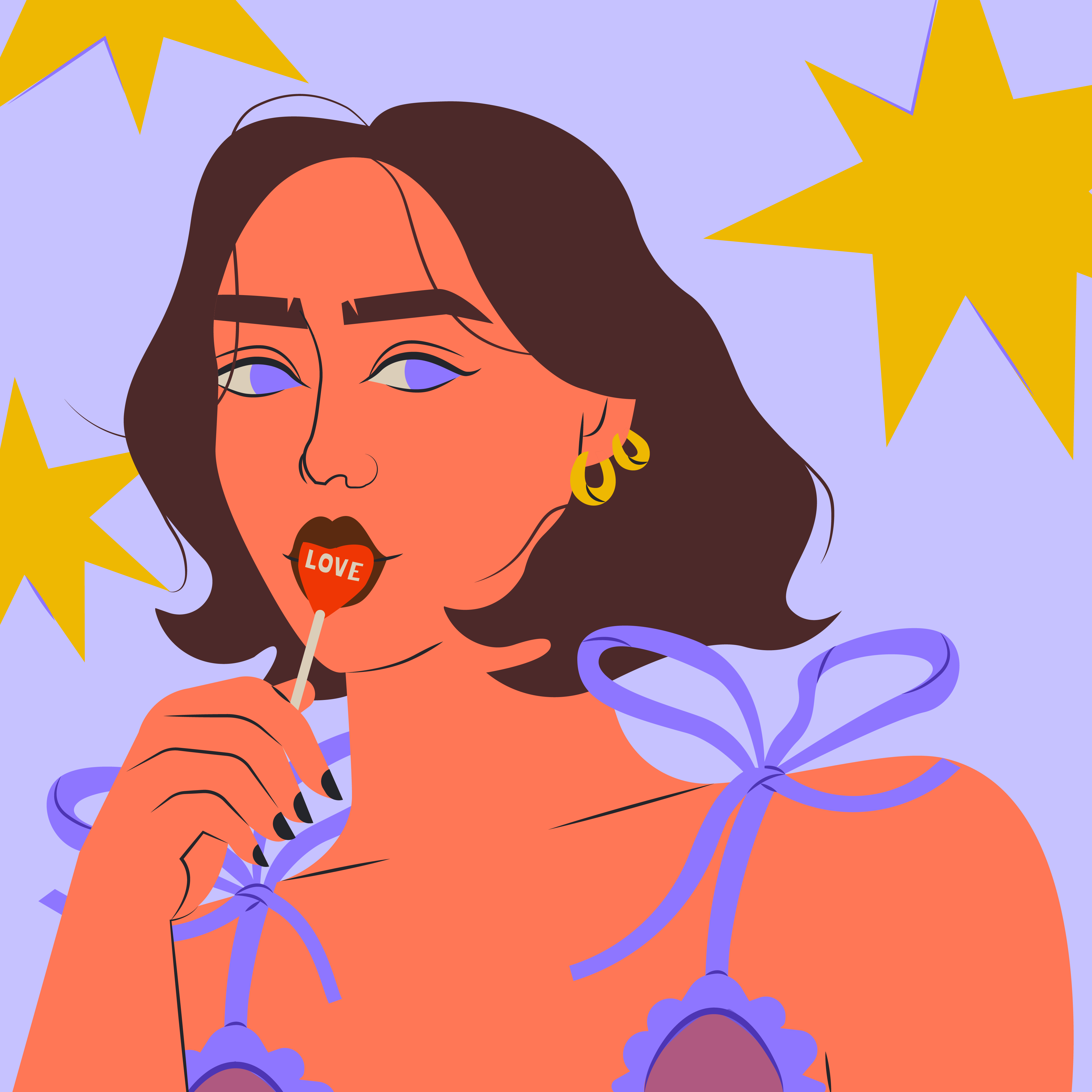 Valentine's day adobe adobe illustrator creative cute editorial editorial illustration fashion illustration female character illustration love valentine valentines day