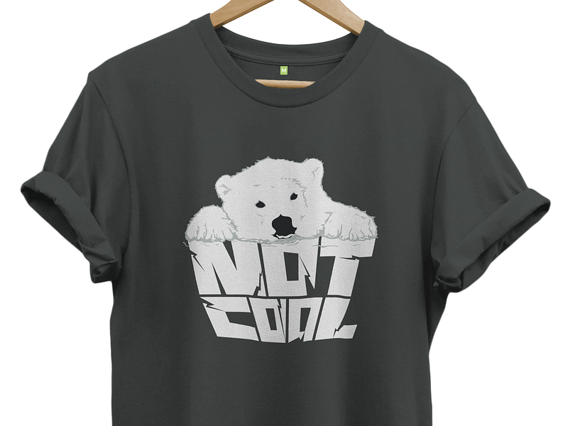 Not cool animals arctic climate change environment nature polar bear tshirt tshirt design wildlife yanmos