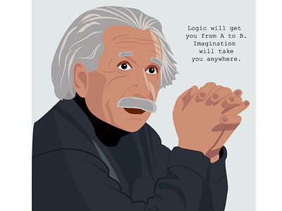 Faceless, Einstein adobe illustrator einstein faceless portret vector zitat