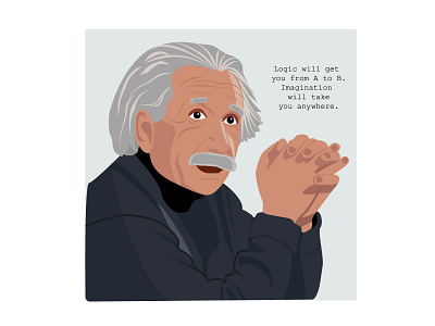 Faceless, Einstein adobe illustrator einstein faceless portret vector zitat