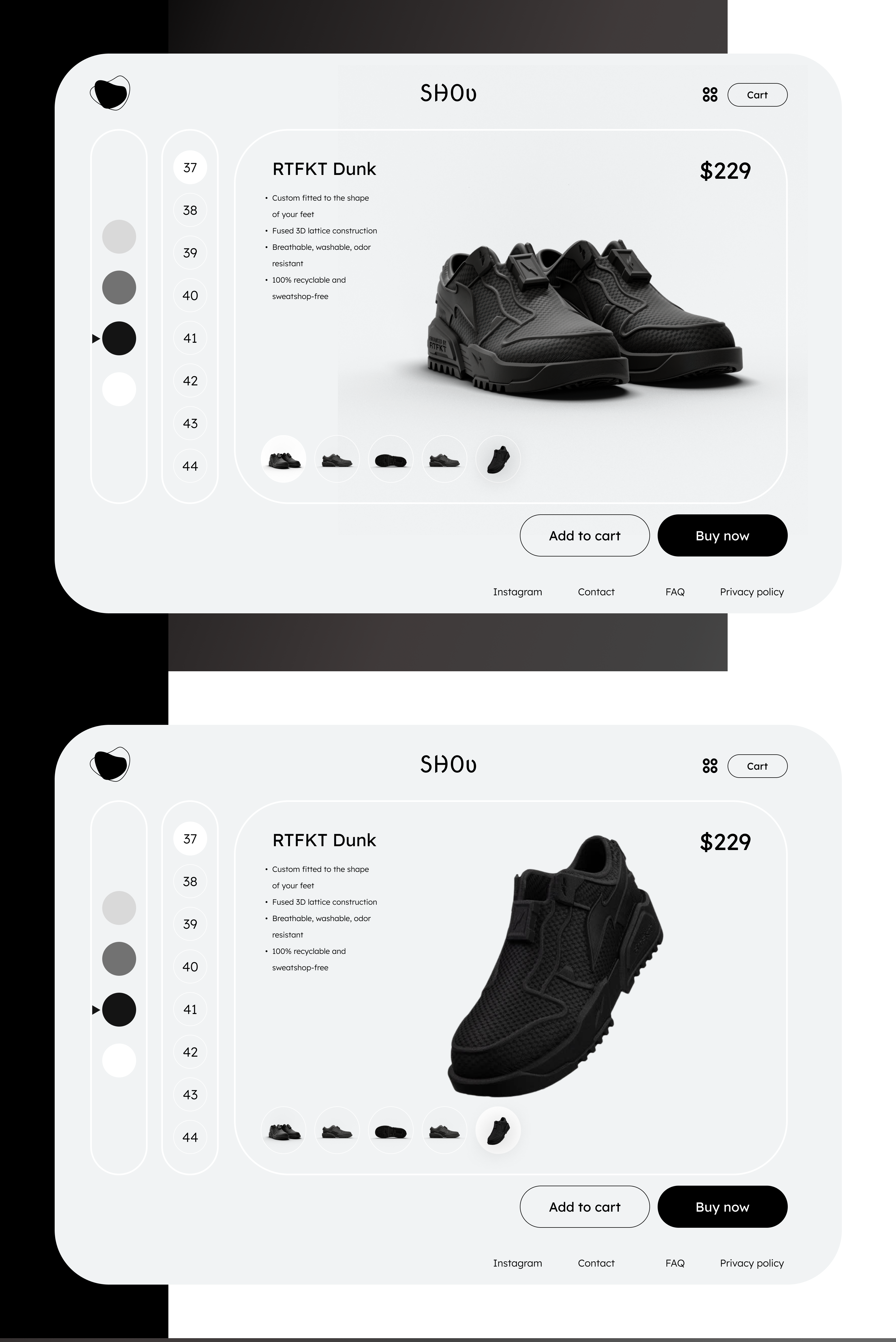 Product Details Page ecommerce footwear detail page product detail screen product detail ui product details page product details page ui ui web app