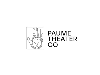 Paume Theater CO branding graphic design hand logo design palm typography