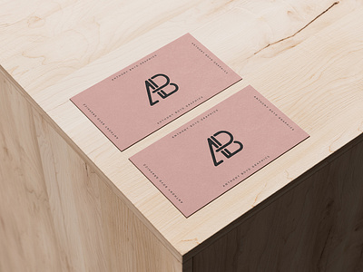 Business Cards on Wooden Box Mockup branding business card free mockup psd showcase