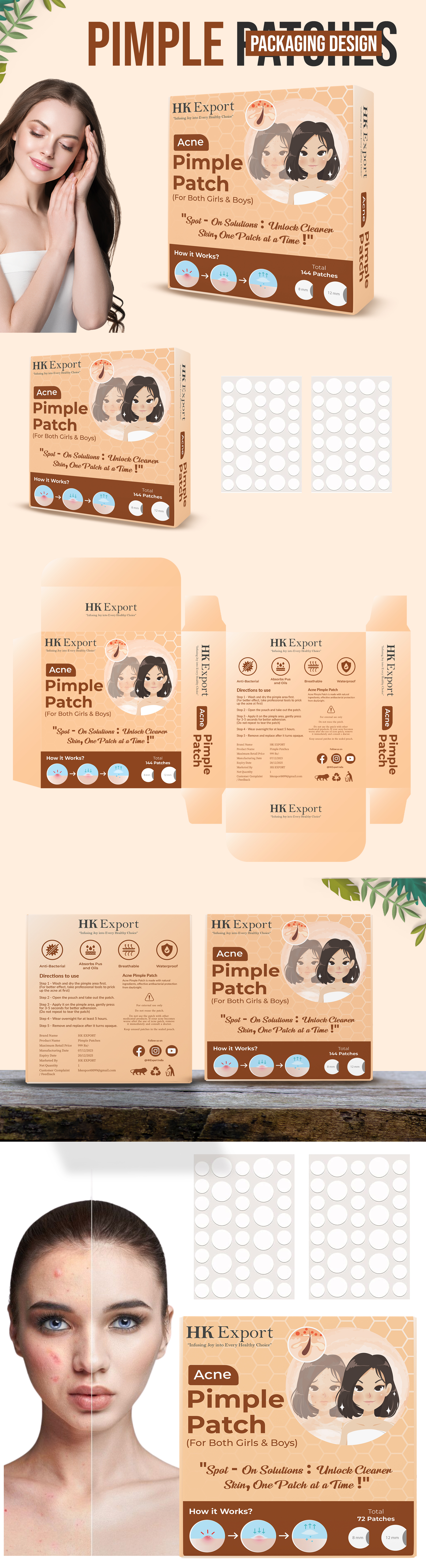 Pimple Patches Packaging Design beautypackaging boxdesign creativepackaging custompackaging design ecommercedesign ecommercegraphics graphic design healthandbeauty minimaldesign modernpackaging packaging packaging design pimple patch pimplepatches productdesign skincaredesign skincarepackaging