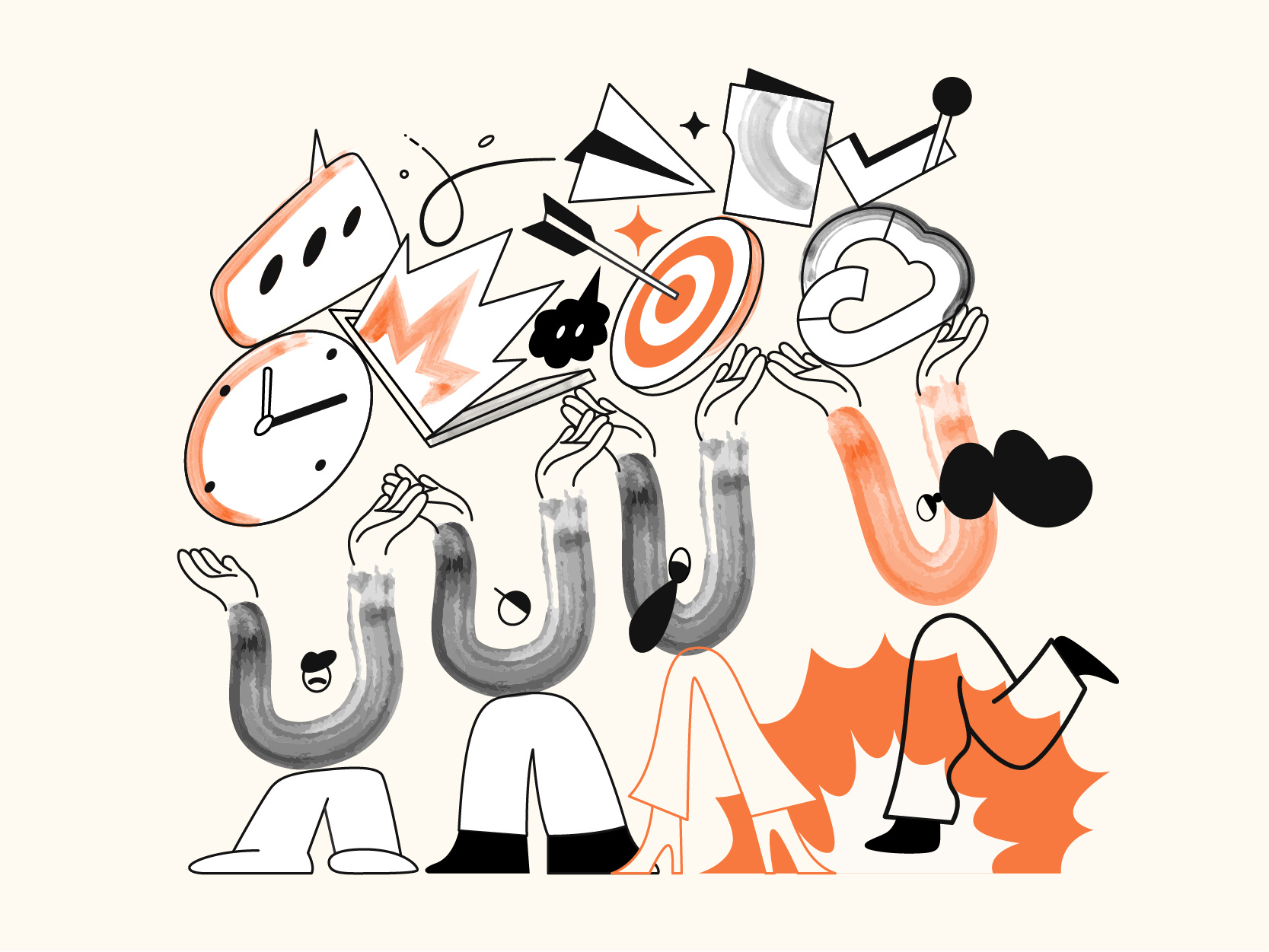 Team work character design design illustration product ui vector webdesign