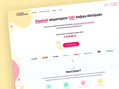 İyilik Kazansın UX/UI Design animation campaign colorful donate how its work interface iyilik modern modern design product turkey ui user experience ux web