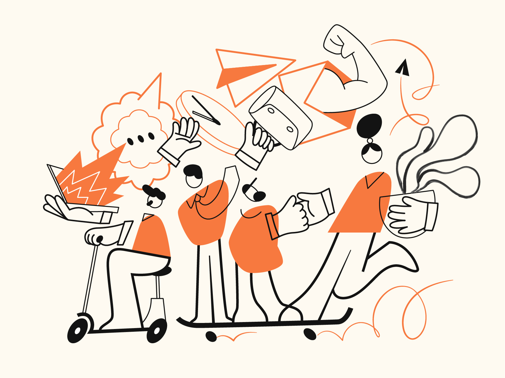 Let's work together character design design illustration product ui vector webdesign