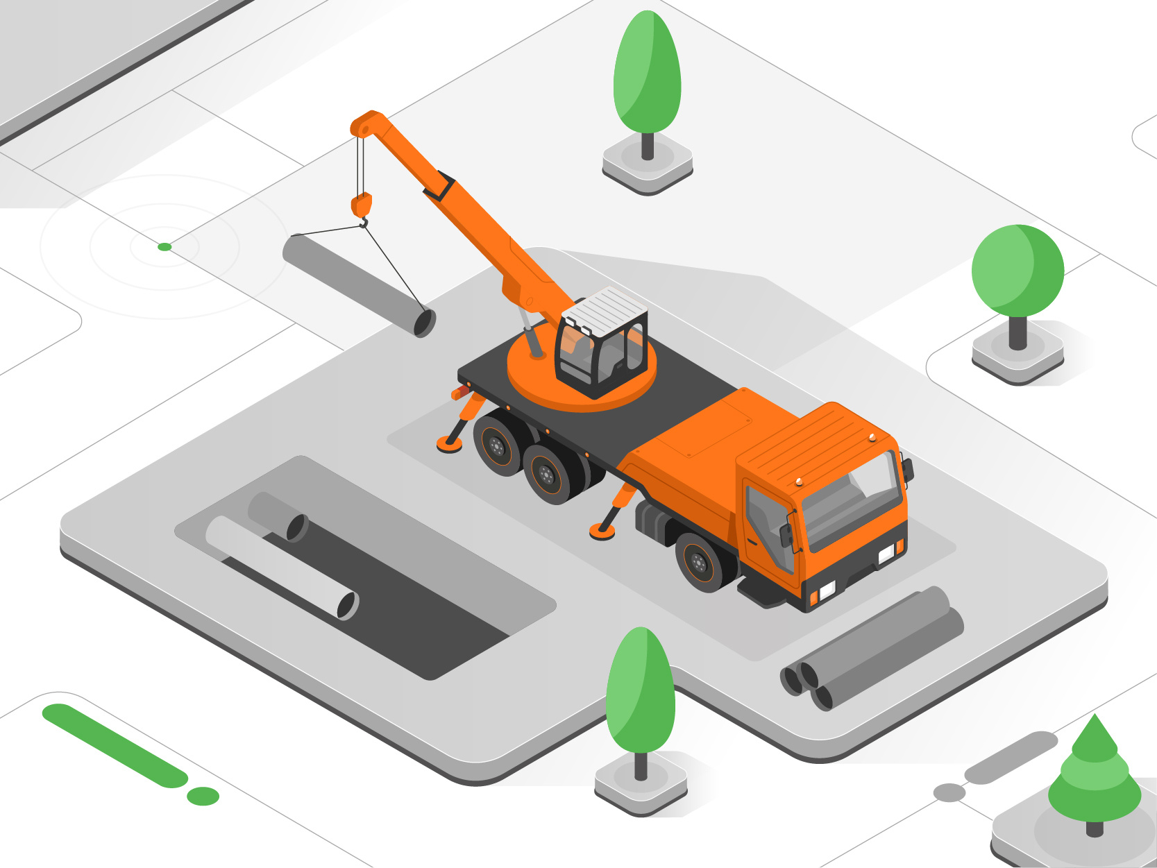 Overhead crane character design design illustration product ui vector webdesign
