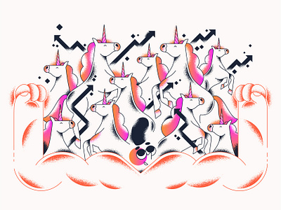 Unicorn company character design design illustration product ui vector webdesign