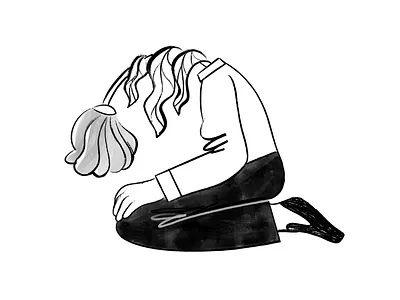 Mental issues character design design illustration product ui vector webdesign