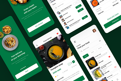 Food delivery app design app ui ux