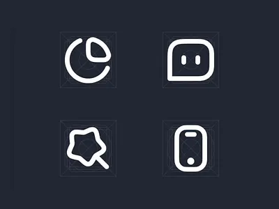 🧇💬🪄📱Quick Icon Design in figma 7 cellphone chat icon iconset message mingcute pie chart