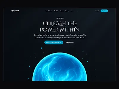 Orb Hero Section 🔵 design hero landing landing page minimal saas ui web design